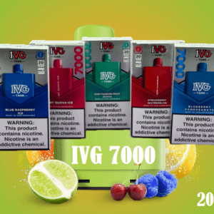 پاد یکبار مصرف آی‌ وی‌ جی نیکوتین 20 میلی گرم (تعداد پاف 7000)