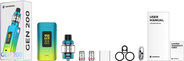 ویژگی های کیت استارتر Vaporesso GEN 200 220W